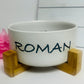 Ceramic Bowls with Wooden Stand