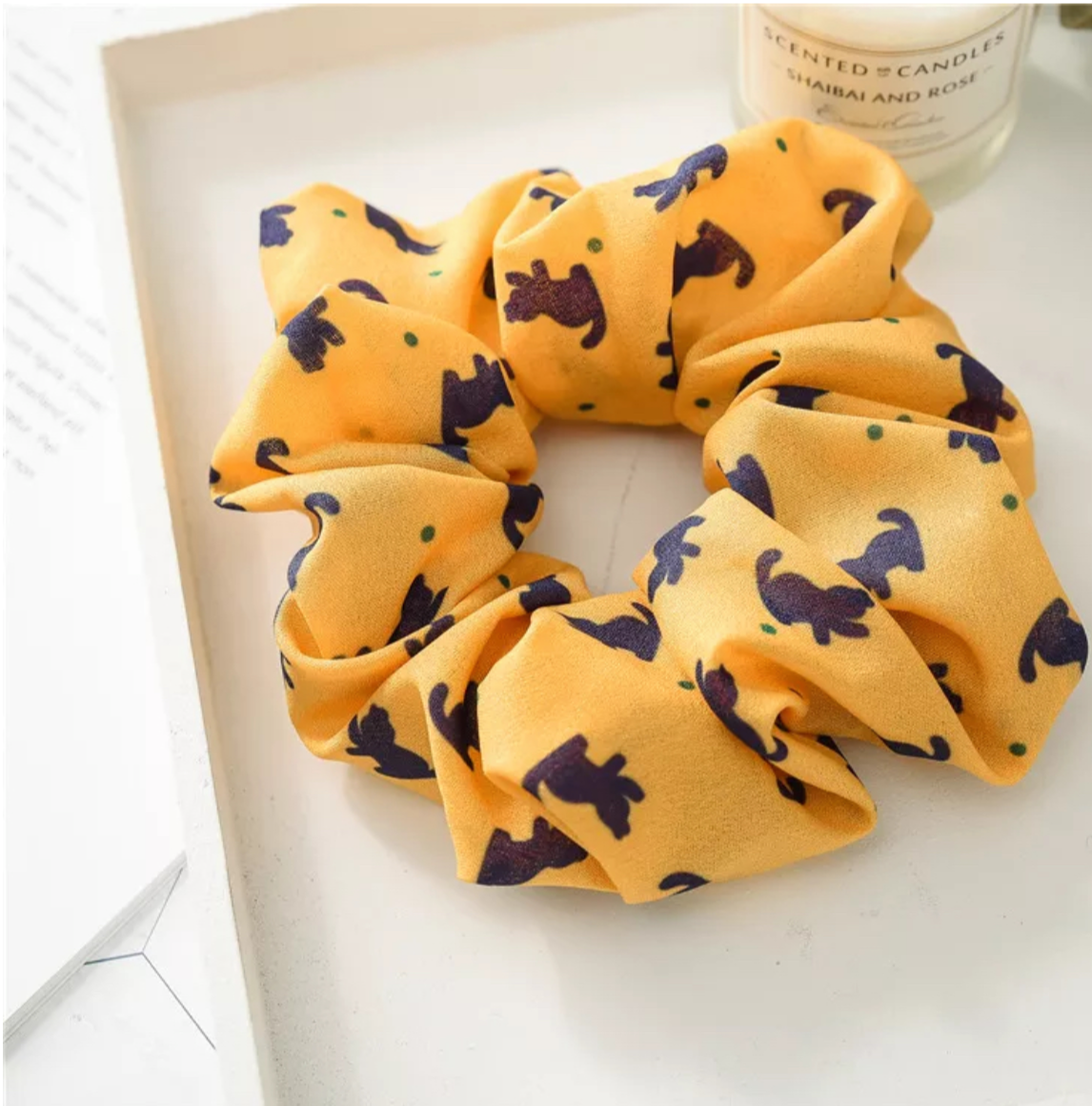 Cat Print Hair Scrunchies