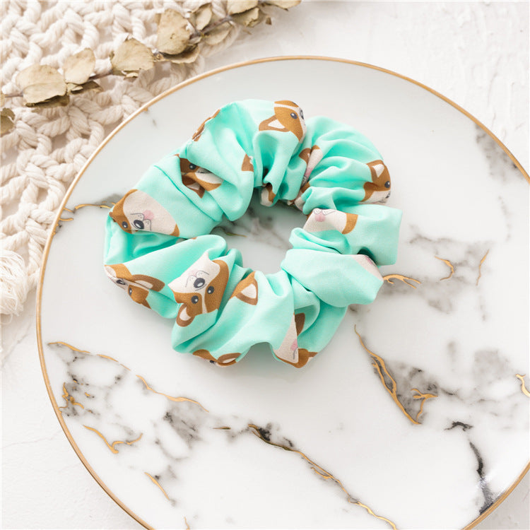 Dog Print Hair Scrunchies