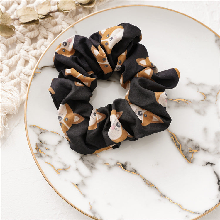 Dog Print Hair Scrunchies