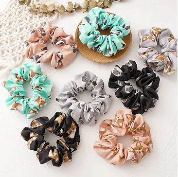 Paws N' Claws Boutique - Dog Print Hair Scrunchies