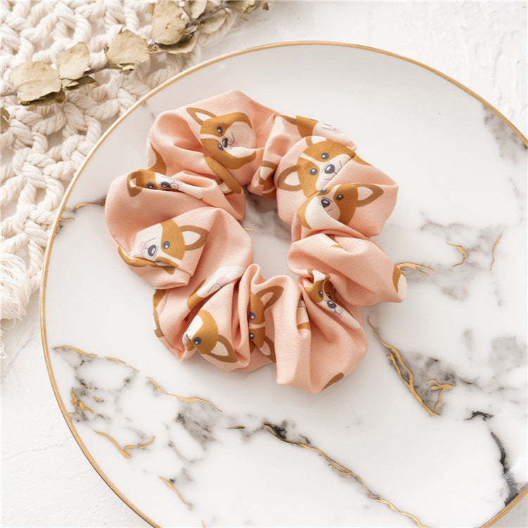 Dog Print Hair Scrunchies