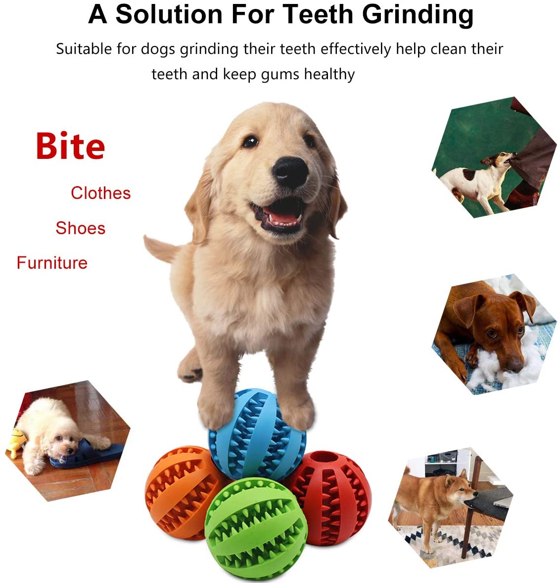 Dog Teething Toy Balls
