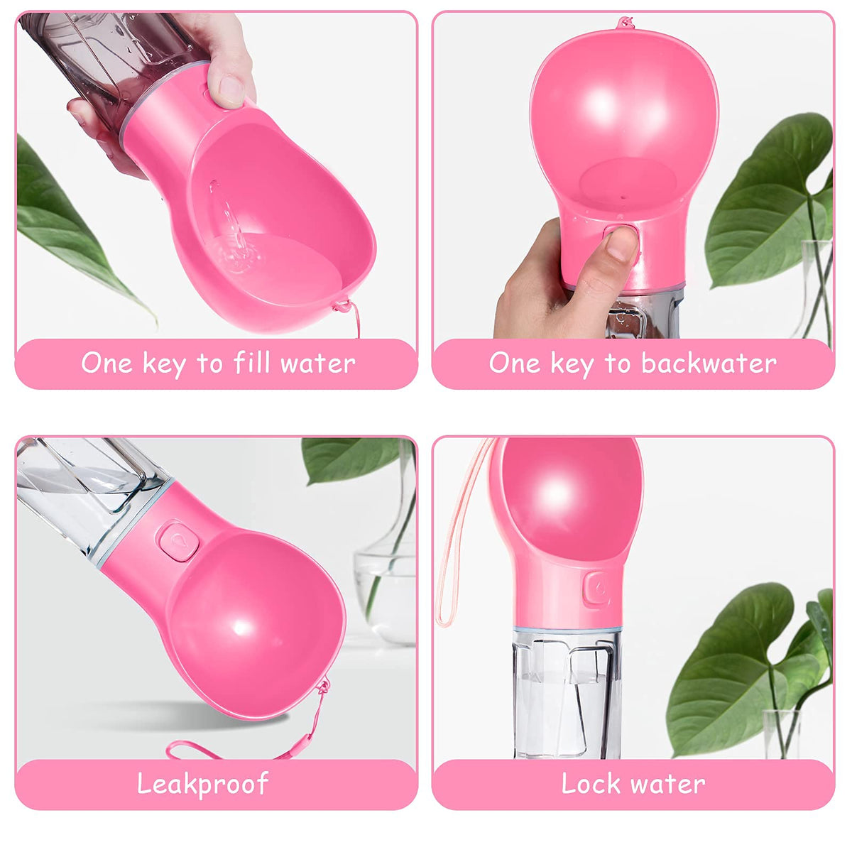 4 in1 Portable Dog Water Bottles