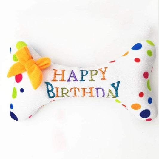 Paws N' Claws Boutique - Birthday Bone Plush Toy